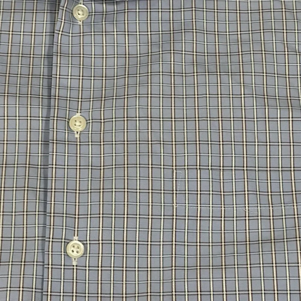 Pronto Uomo Blue Men's‎ Modern Fit Dress Shirt Size XL Plaid